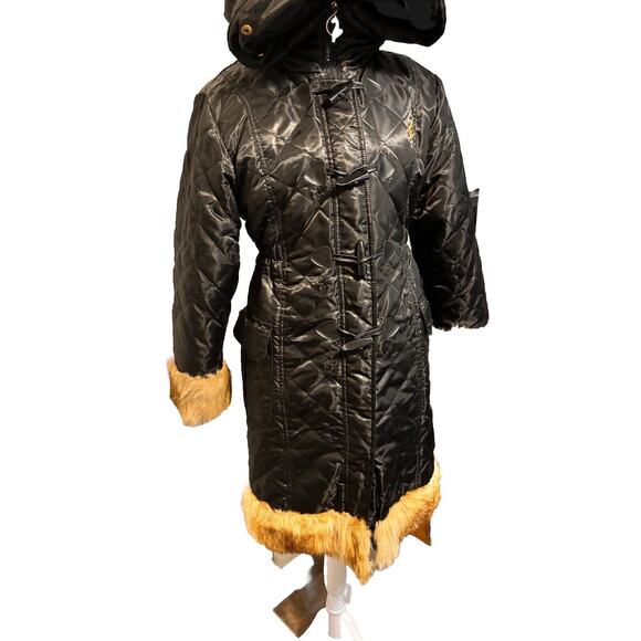 Baby Phat Womens XL Winter Long Puffer Coat Vintage Y2K Street Wear Designer - Picture 4 of 15